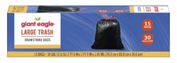 GE Large Trash Bags - 30 Gallon - 15 Count