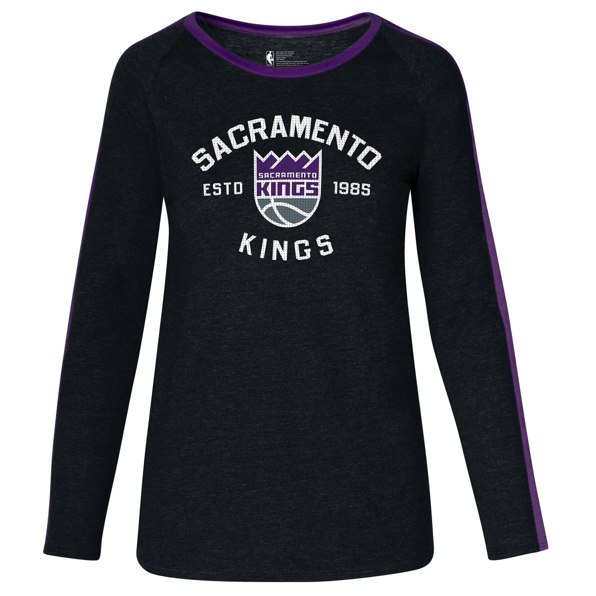 slide 1 of 3, NBA Sacramento Kings Women's Team Shoulder Stripe Sweatshirt - XL, 1 ct