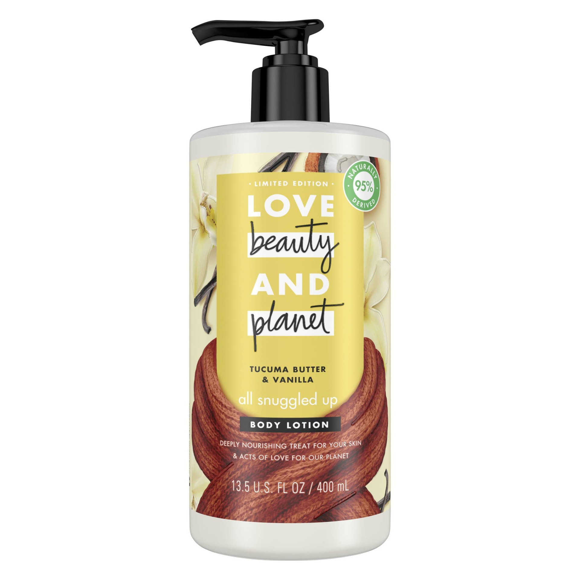 slide 1 of 5, Love Beauty and Planet Tucuma Butter and Sweet Vanilla Body Lotion, 13.5 fl oz