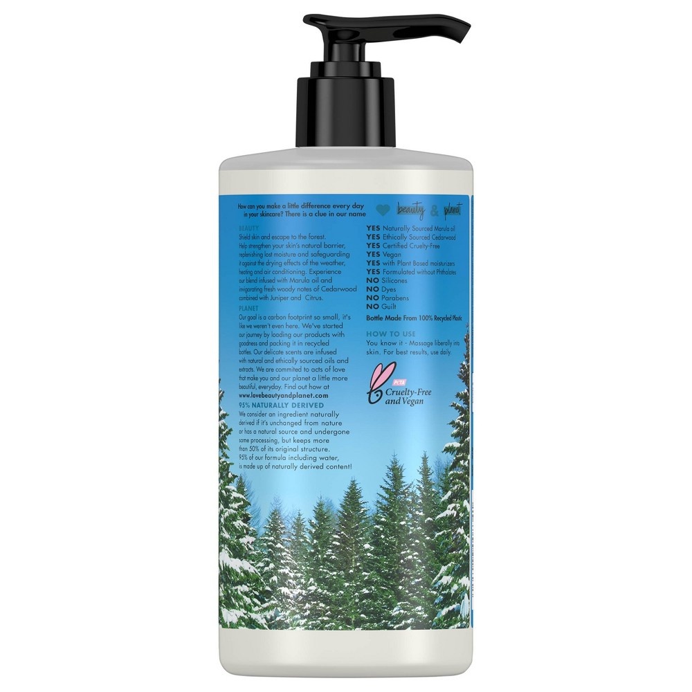 slide 2 of 2, Love Beauty and Planet Cedar Wood and Marula Oil Body Lotion, 13.5 fl oz