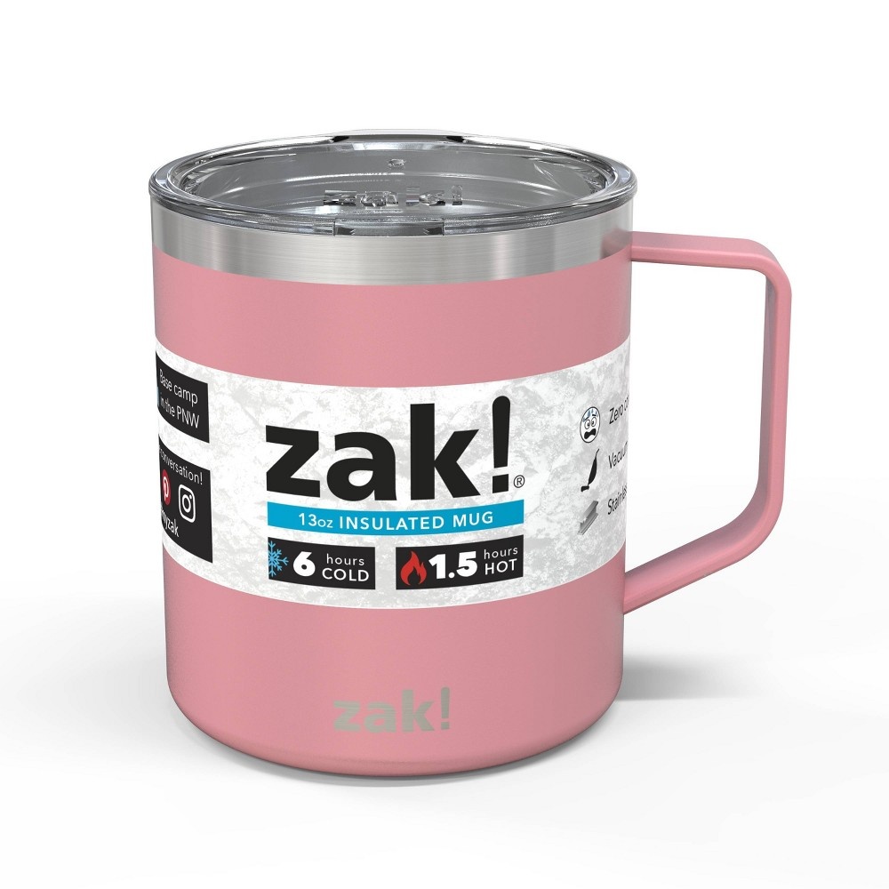 slide 3 of 5, Zak! Designs Doube Wall Stainless Steel Explorer Mug - Pink, 13 oz