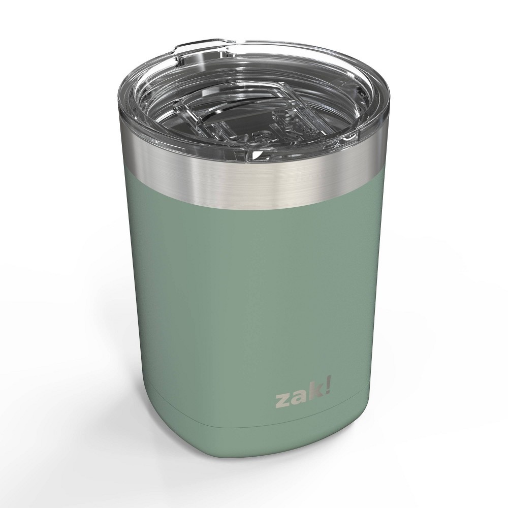 slide 5 of 5, Zak! Designs Double Wall Stainless Steel Low Ball Tumbler - Sage, 13 oz