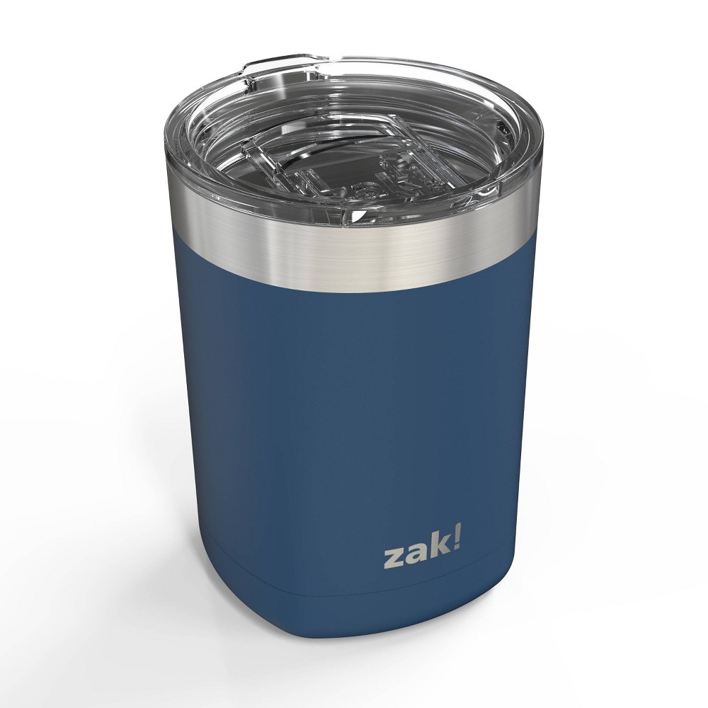 slide 5 of 5, Zak! Designs Double Wall Stainless Steel Low Ball Tumbler - Blue, 13 oz