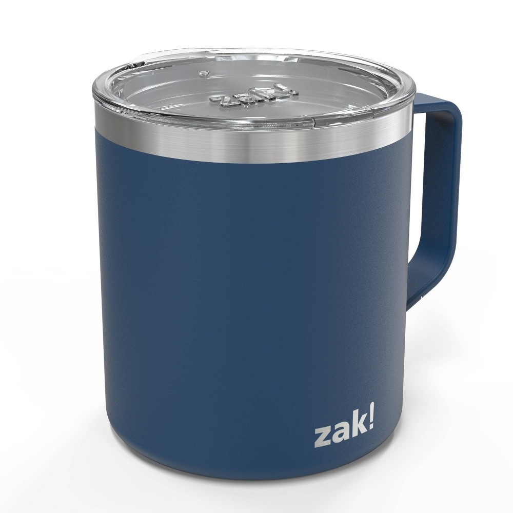 slide 5 of 5, Zak! Designs Double Wall Stainless Steel Explorer Mug - Blue, 13 oz