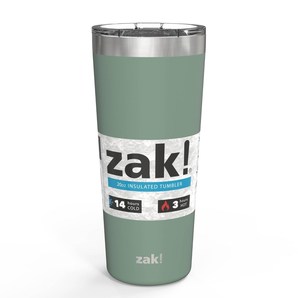 slide 3 of 5, Zak! Designs Double Wall Stainless Steel Latah Tumbler - Sage Green, 20 oz