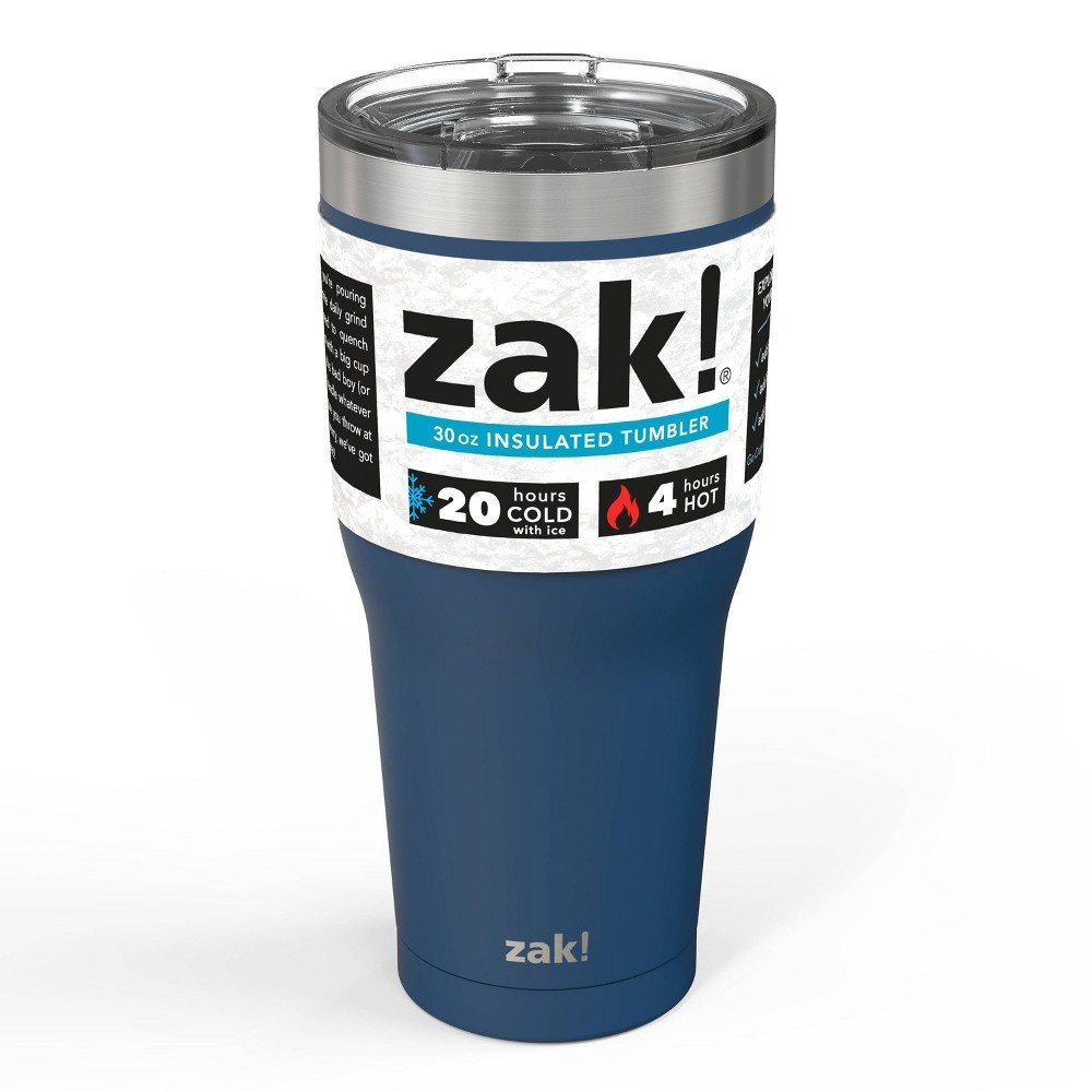 slide 3 of 5, Zak! Designs Double Wall Stainless Steel Cascadia Tumbler - Blue, 30 oz
