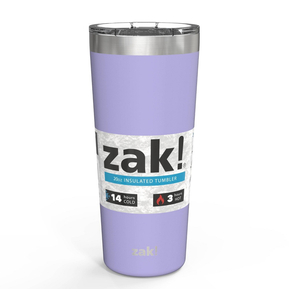 slide 3 of 5, Zak Designs Zak! Designs 20oz Double Wall Stainless Steel Latah Tumbler - Violet, 1 ct