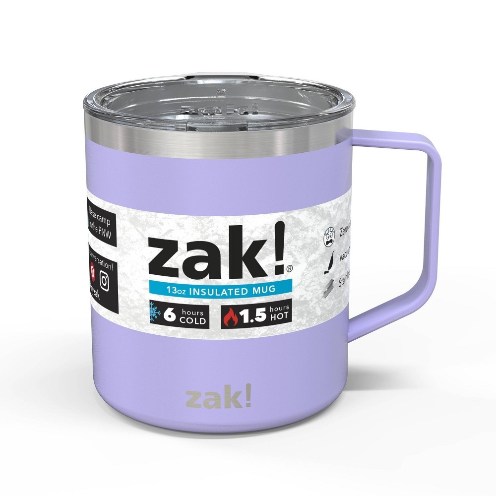 slide 4 of 5, Zak! Designs Double Wall Stainless Steel Explorer Mug - Violet, 13 oz