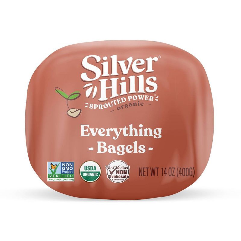 slide 5 of 6, Silver Hills Bakery Organic Sprouted Power Bagels Everything - 14oz/5ct, 5 ct; 14 oz