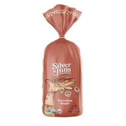 Silver Hills Bakery Organic Sprouted Power Bagels Everything - 14oz/5ct