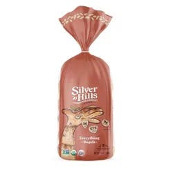 Silver Hills Bakery Organic Sprouted Power Bagels Everything - 14oz/5ct