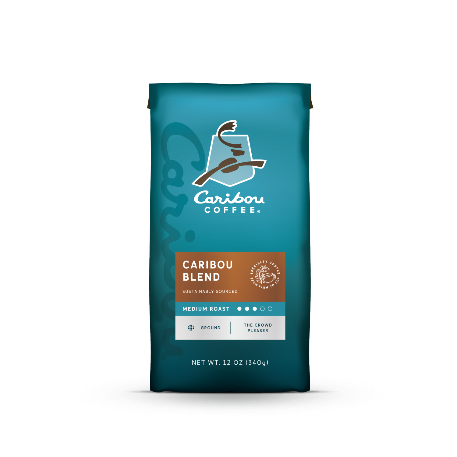 slide 1 of 2, Caribou Coffee, Caribou Blend Medium Roast Ground Coffee - 12oz Bag, 12 oz