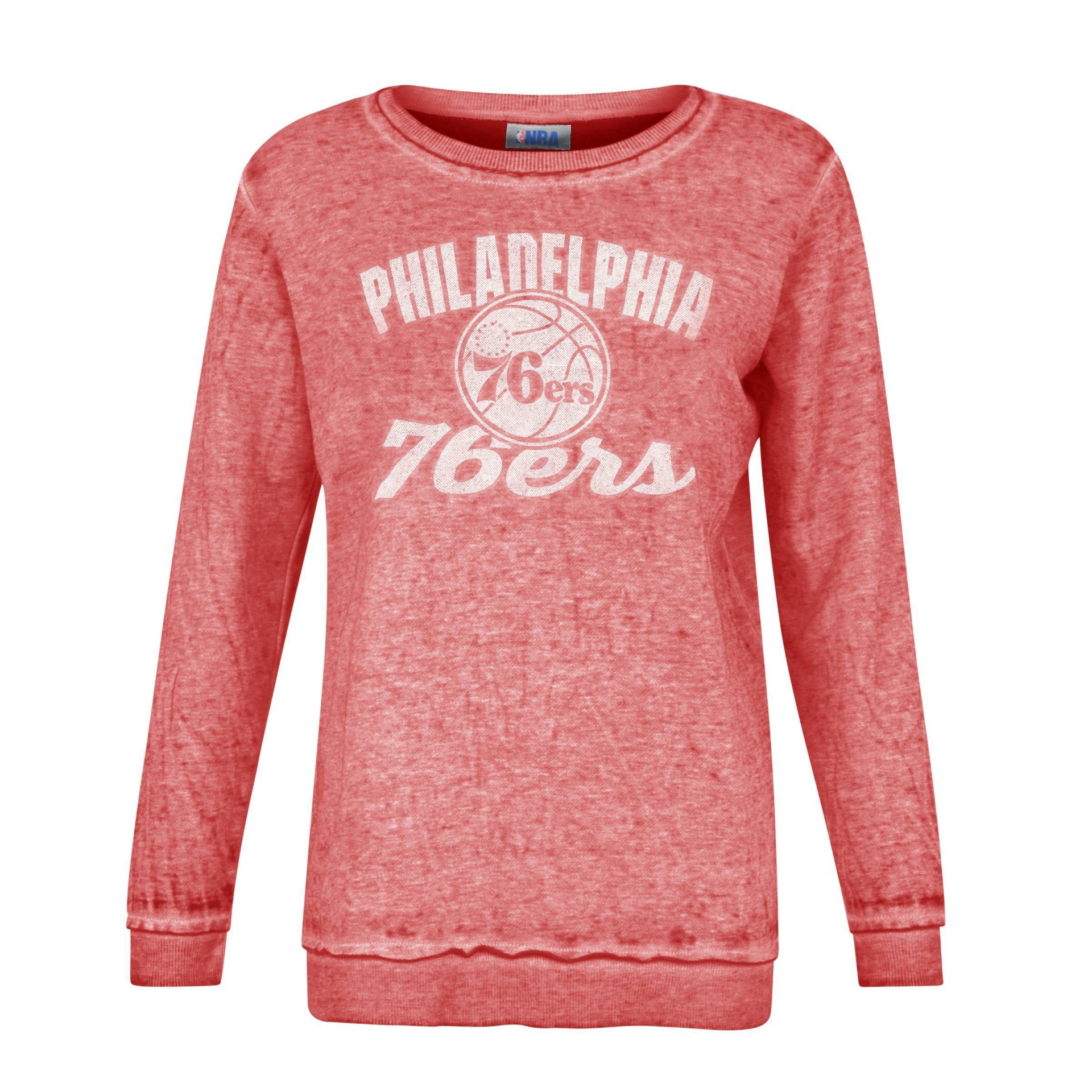 slide 1 of 2, NBA Philadelphia 76ers Women's Distressed Classic Sweatshirt - XL, 1 ct