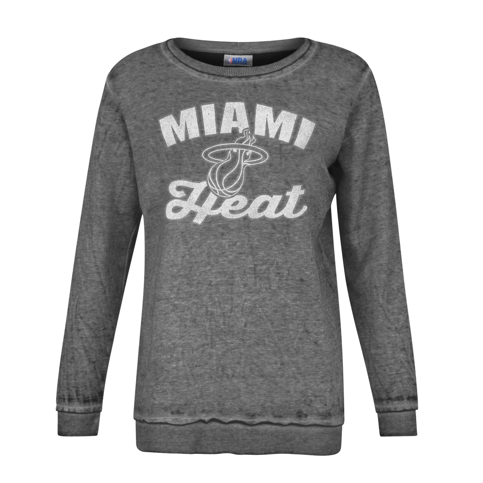 slide 1 of 3, NBA Miami Heat Women's Distressed Classic Sweatshirt - XL, 1 ct