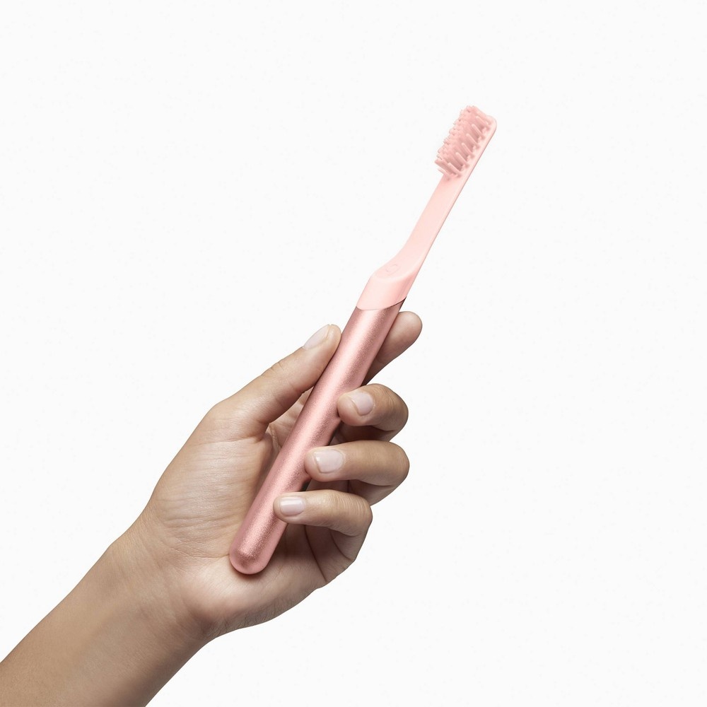 slide 4 of 7, quip Cordless and Water-Proof Metal Electric Toothbrush - All Pink, 1 ct