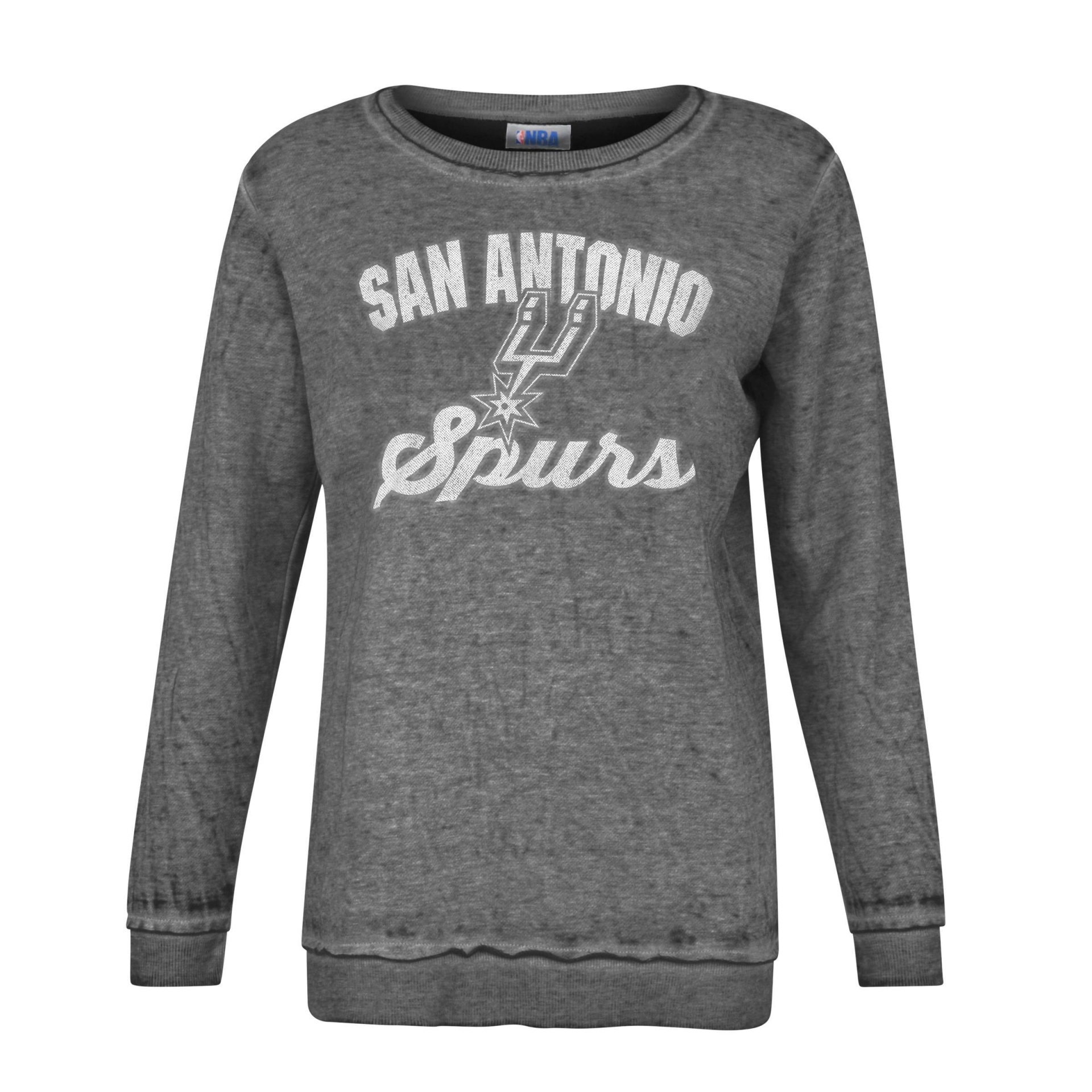 slide 1 of 2, NBA San Antonio Spurs Women's Distressed Classic Sweatshirt - XL, 1 ct