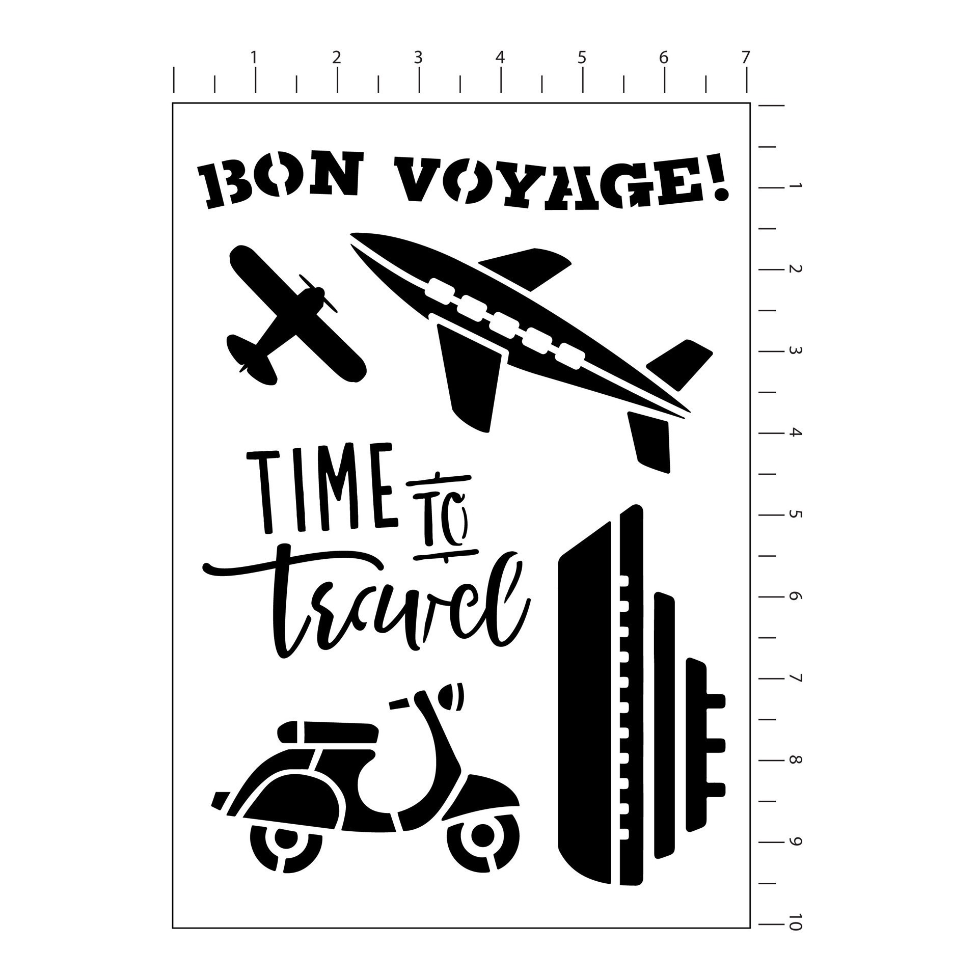 slide 3 of 3, Travel Stencils By Craft Smart, 7" X 10", 7 in x 10 in