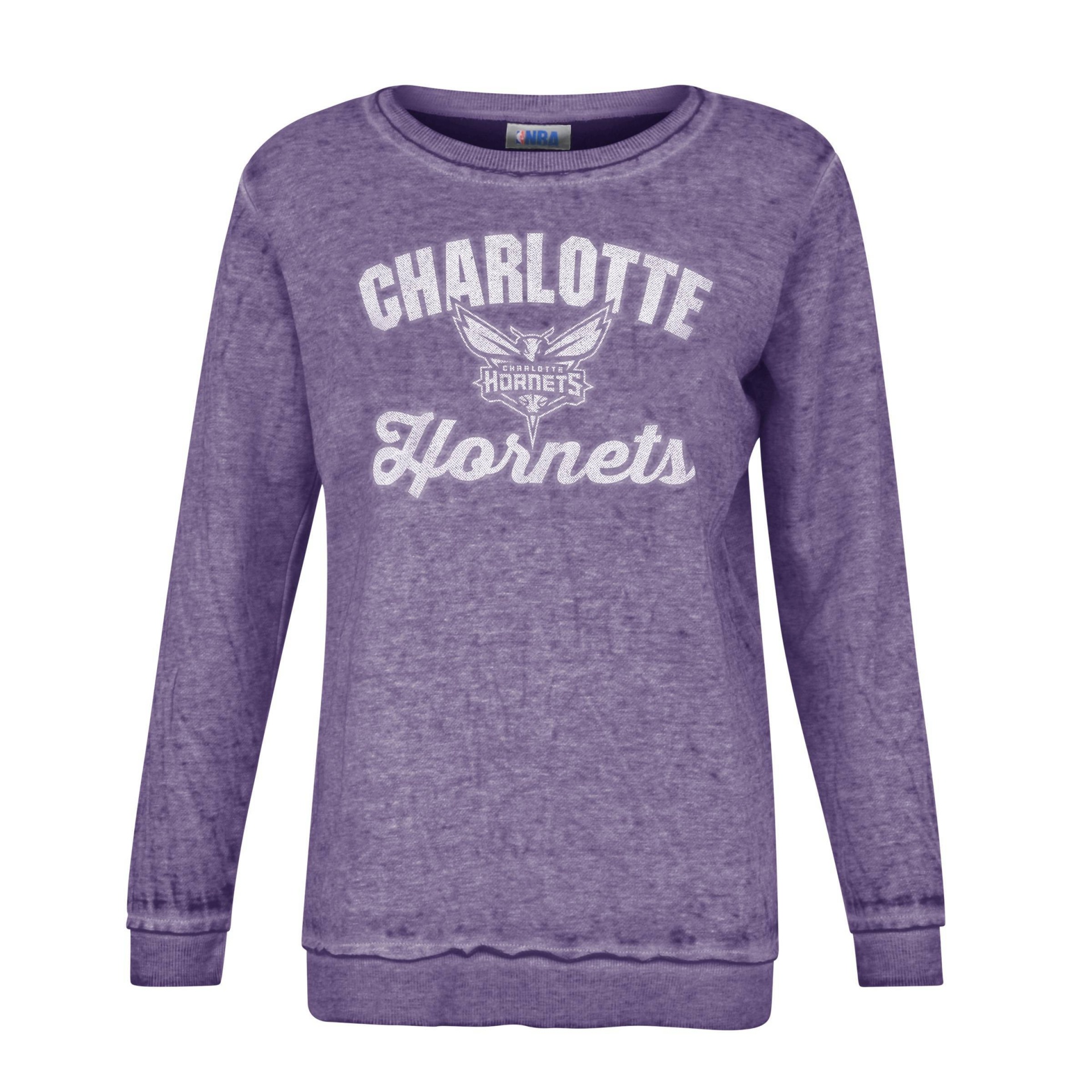 slide 1 of 2, NBA Charlotte Hornets Women's Distressed Classic Sweatshirt - XL, 1 ct