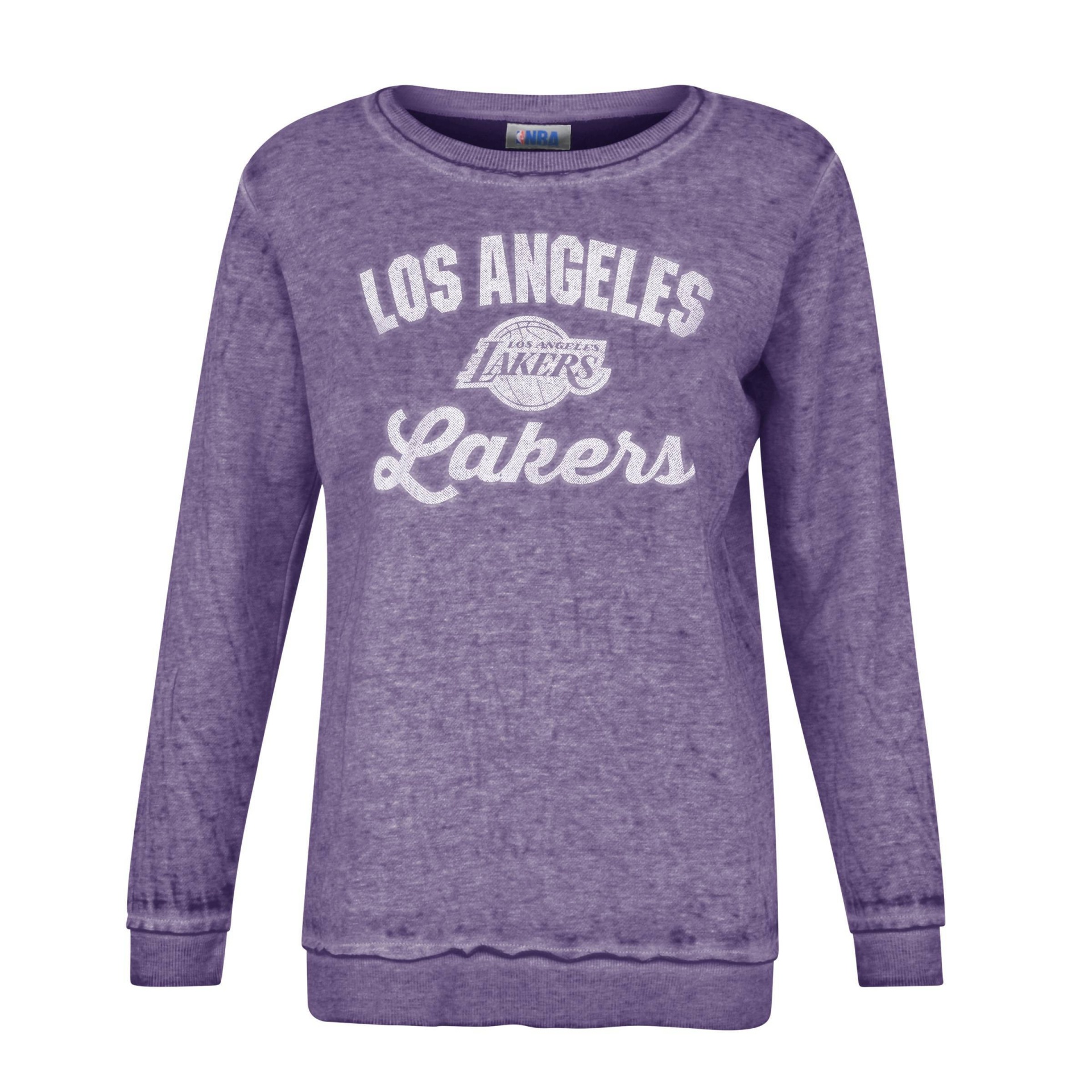 slide 1 of 2, NBA Los Angeles Lakers Women's Distressed Classic Sweatshirt - XL, 1 ct