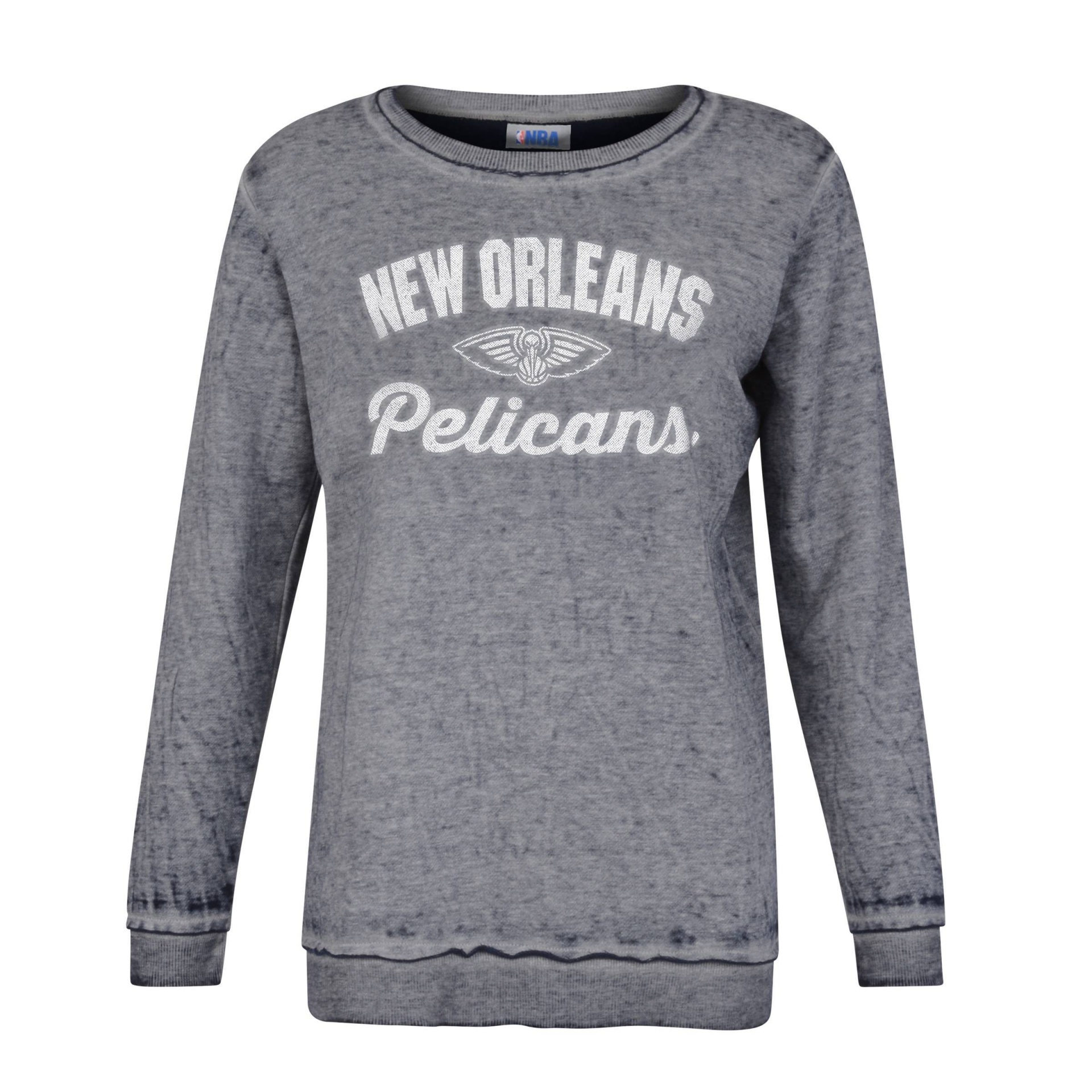 slide 1 of 2, NBA New Orleans Pelicans Women's Distressed Classic Sweatshirt - XL, 1 ct