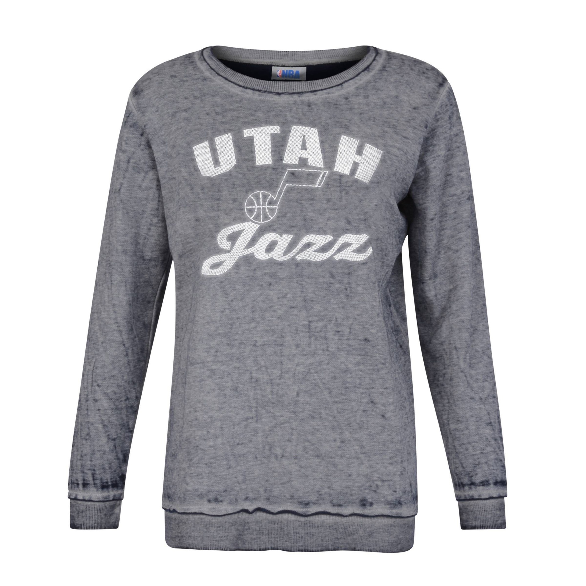 slide 1 of 2, NBA Utah Jazz Women's Distressed Classic Sweatshirt - XL, 1 ct