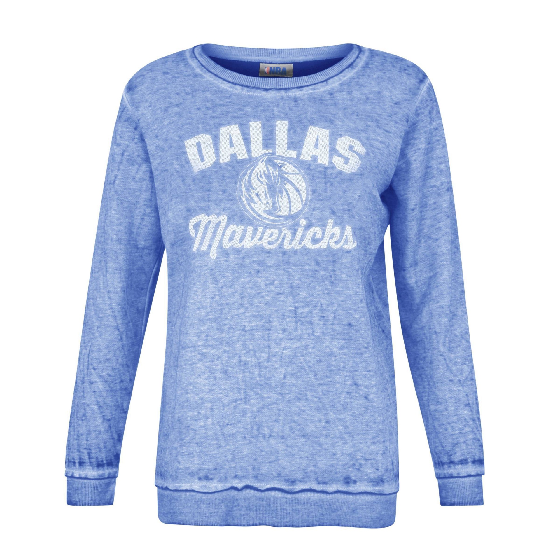 slide 1 of 2, NBA Dallas Mavericks Women's Distressed Classic Sweatshirt - XL, 1 ct