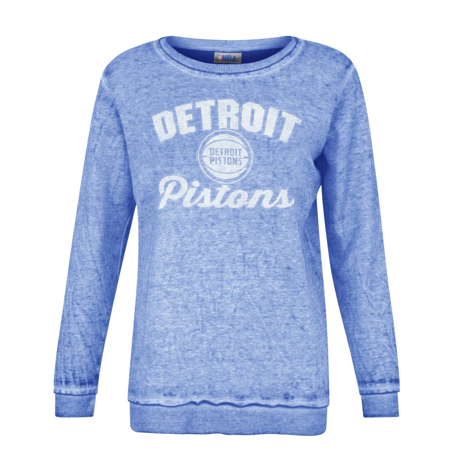 slide 1 of 2, NBA Detroit Pistons Women's Distressed Classic Sweatshirt - XL, 1 ct