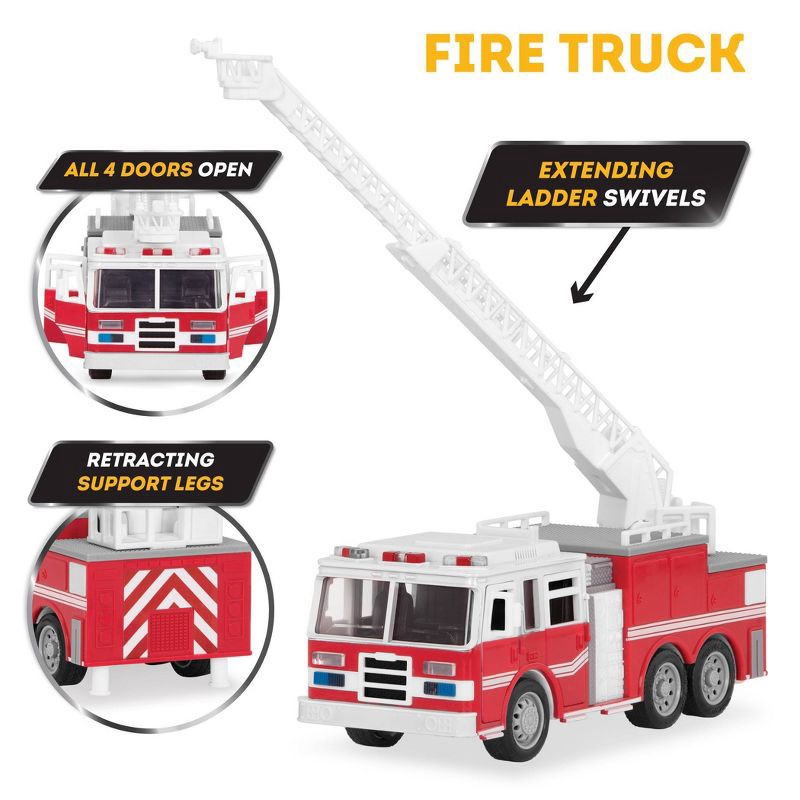 slide 12 of 14, DRIVEN by Battat – Small Toy Emergency Vehicle Set – Micro Rescue Fleet - 3 pk, 3 ct