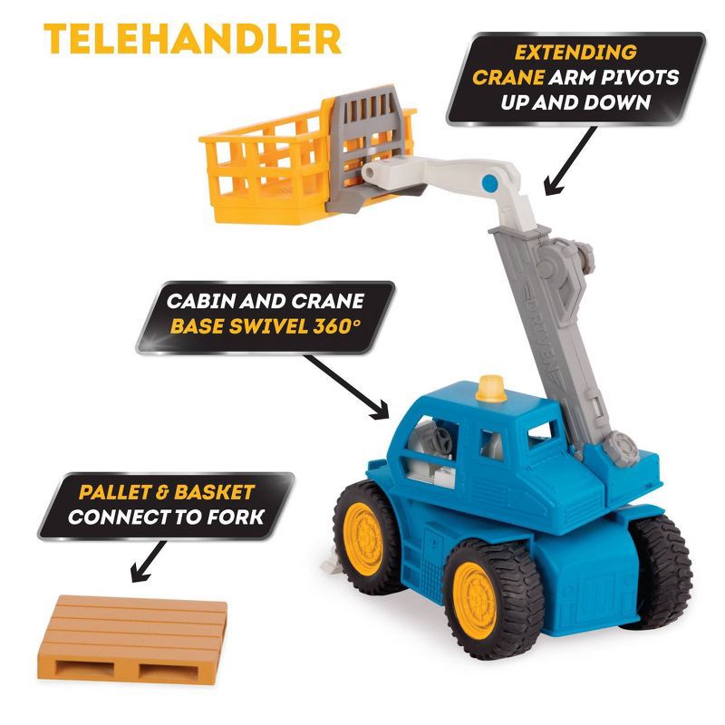 slide 9 of 10, DRIVEN by Battat – Small Toy City Vehicle Set – Micro Urban Worker Fleet - 3 pk, 3 ct