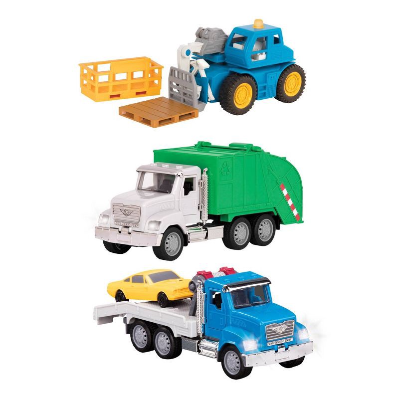 slide 1 of 10, DRIVEN by Battat – Small Toy City Vehicle Set – Micro Urban Worker Fleet - 3 pk, 3 ct