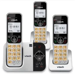 V-Tech VTech DECT 6.0 Expandable Cordless Phone with Answering Machine - 3 Handsets (CS5329-3)