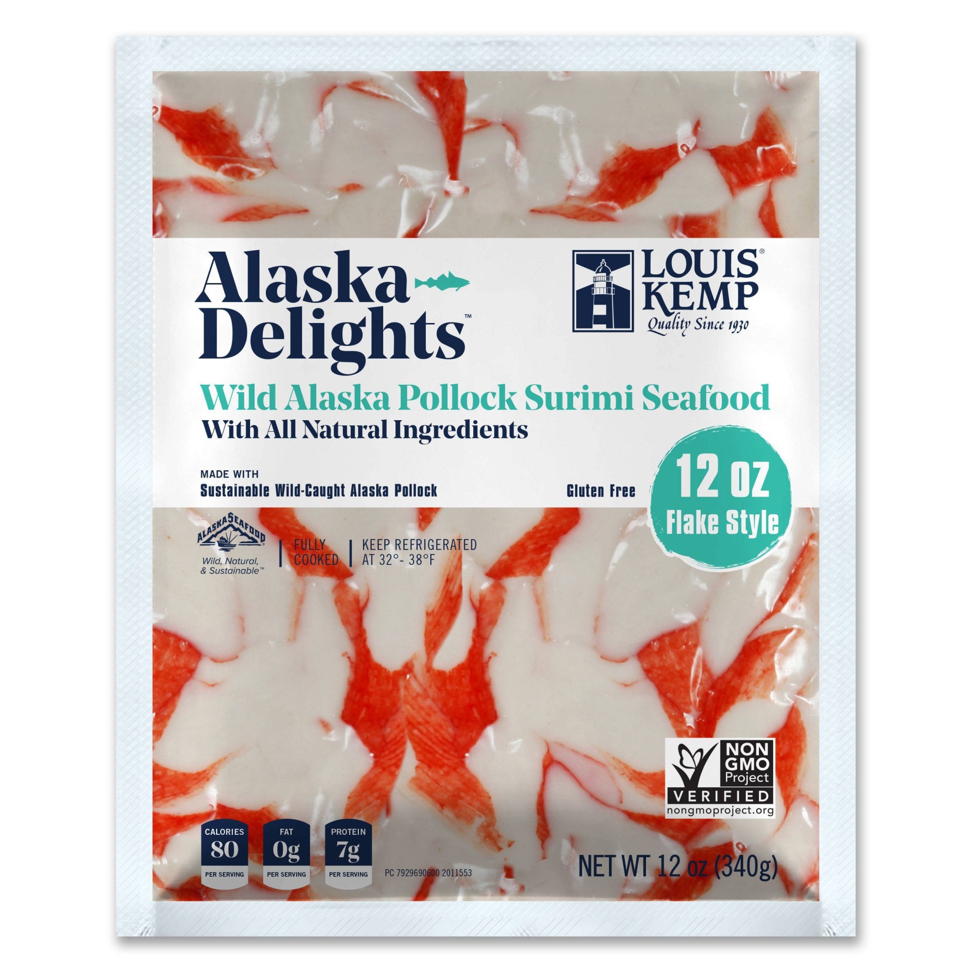 slide 1 of 3, Louis Kemp Alaska Delights Wild Alaska Pollock Surimi Seafood, 12 oz