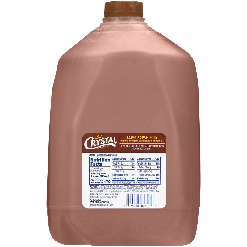 slide 2 of 3, Crystal Creamery 1% Chocolate Milk - 1gal, 1 gal