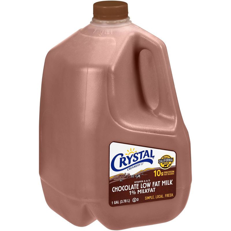 slide 3 of 3, Crystal Creamery 1% Chocolate Milk - 1gal, 1 gal