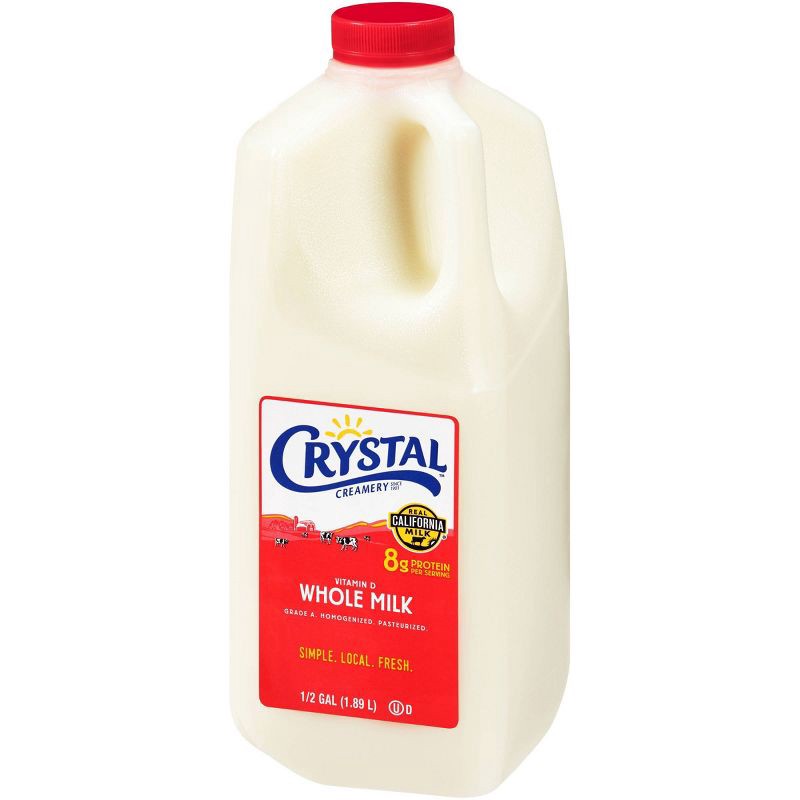 slide 3 of 3, Crystal Creamery Whole Milk - 0.5gal Jug, 1/2 gal