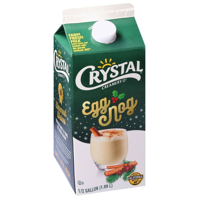 slide 2 of 8, Crystal Creamery Egg Nog - 0.5gal, 1/2 gal
