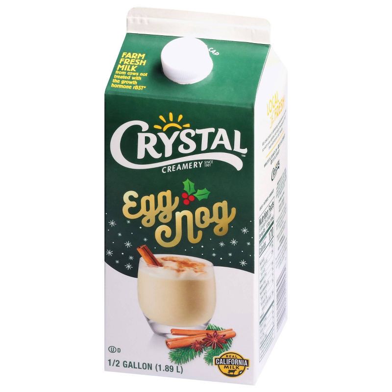 slide 3 of 8, Crystal Creamery Egg Nog - 0.5gal, 1/2 gal