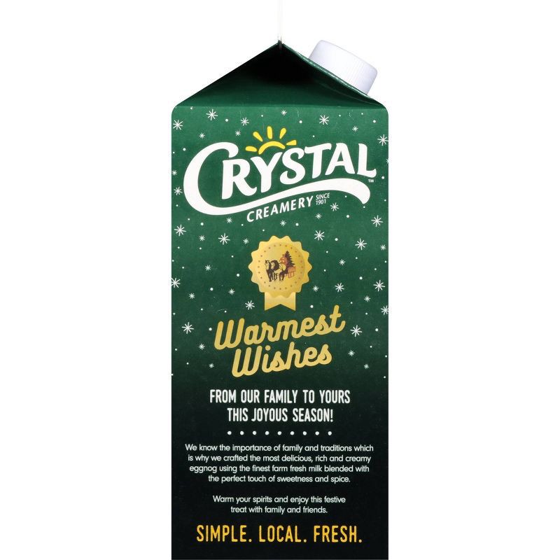 slide 4 of 8, Crystal Creamery Egg Nog - 0.5gal, 1/2 gal