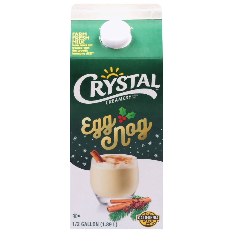 slide 1 of 8, Crystal Creamery Egg Nog - 0.5gal, 1/2 gal