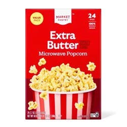 Extra Butter Microwave Popcorn - 64.8oz/24ct - Market Pantry™