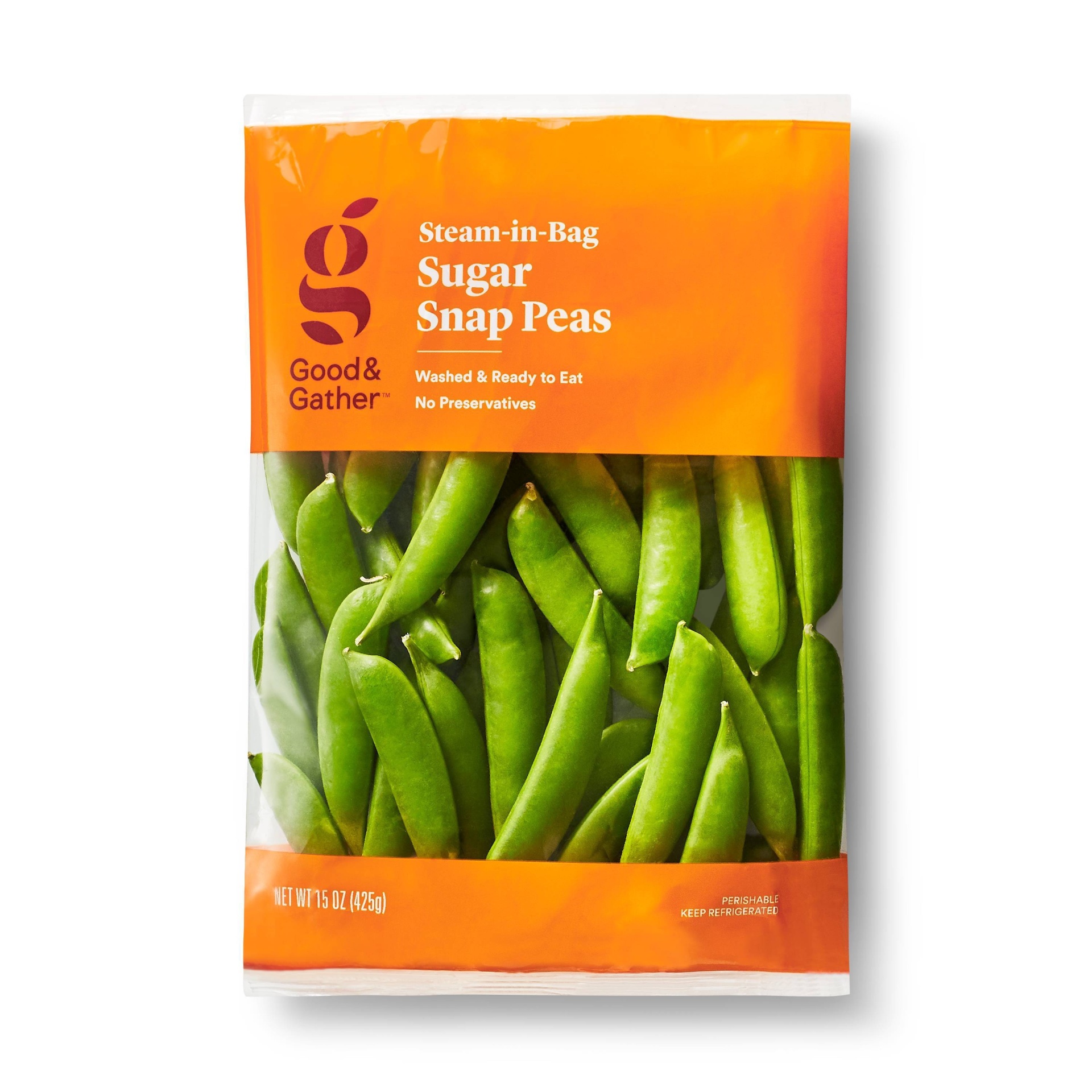 slide 1 of 3, Sugar Snap Peas - 15oz - Good & Gather, 15 oz