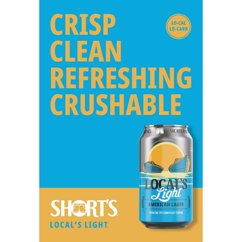 slide 2 of 5, Short's Brew Short's Local's Light American Lager Beer - 12pk/12 fl oz Cans, 12 ct; 12 fl oz