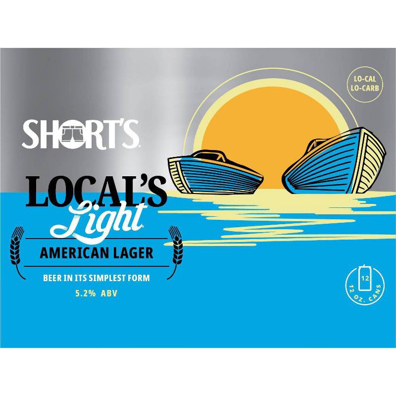 slide 5 of 5, Short's Brew Short's Local's Light American Lager Beer - 12pk/12 fl oz Cans, 12 ct; 12 fl oz