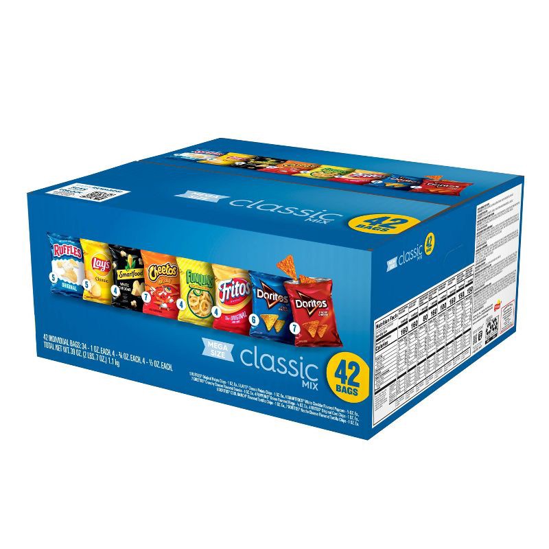 slide 8 of 9, Frito-Lay Snacks Classic Mix Mega Size Variety Pack - 42ct, 42 ct