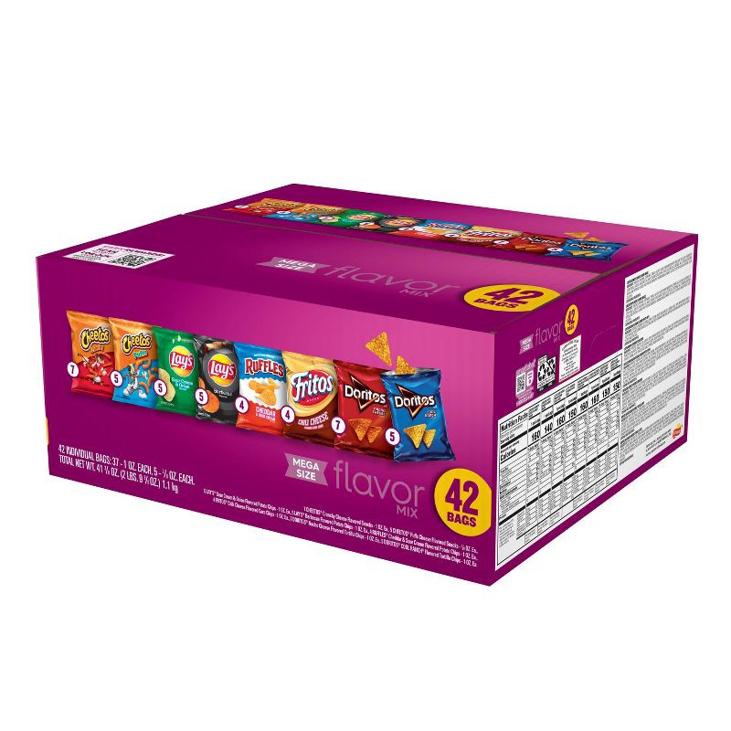 slide 6 of 8, Frito-Lay Snacks Flavor Mix Mega Size Variety Pack - 42ct, 42 ct