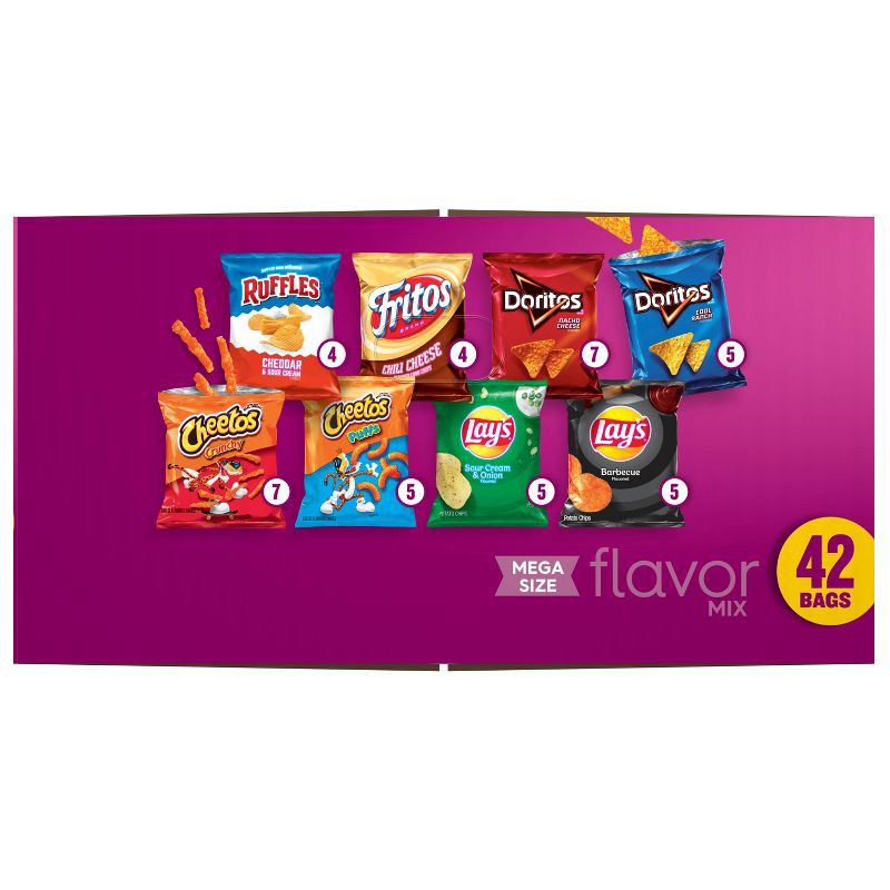 slide 8 of 8, Frito-Lay Snacks Flavor Mix Mega Size Variety Pack - 42ct, 42 ct