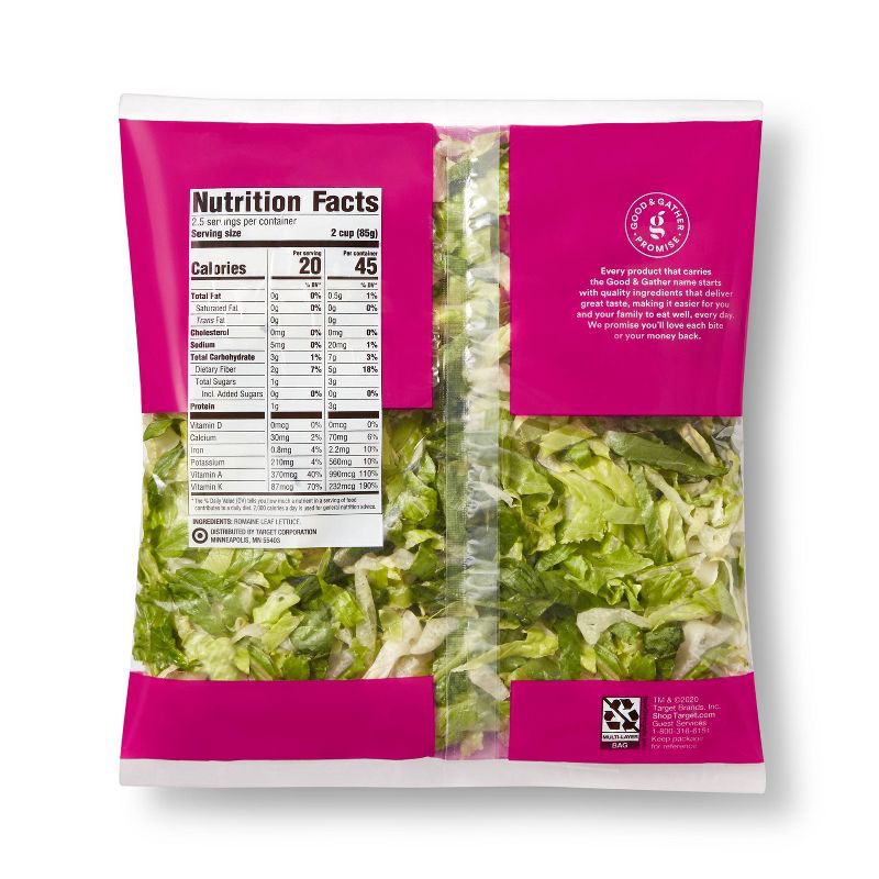 slide 2 of 3, Shredded Romaine Lettuce - 8oz - Good & Gather™, 8 oz