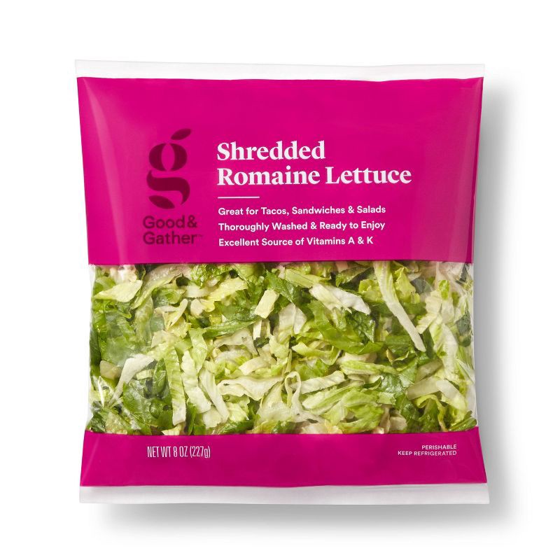 slide 1 of 3, Shredded Romaine Lettuce - 8oz - Good & Gather™, 8 oz