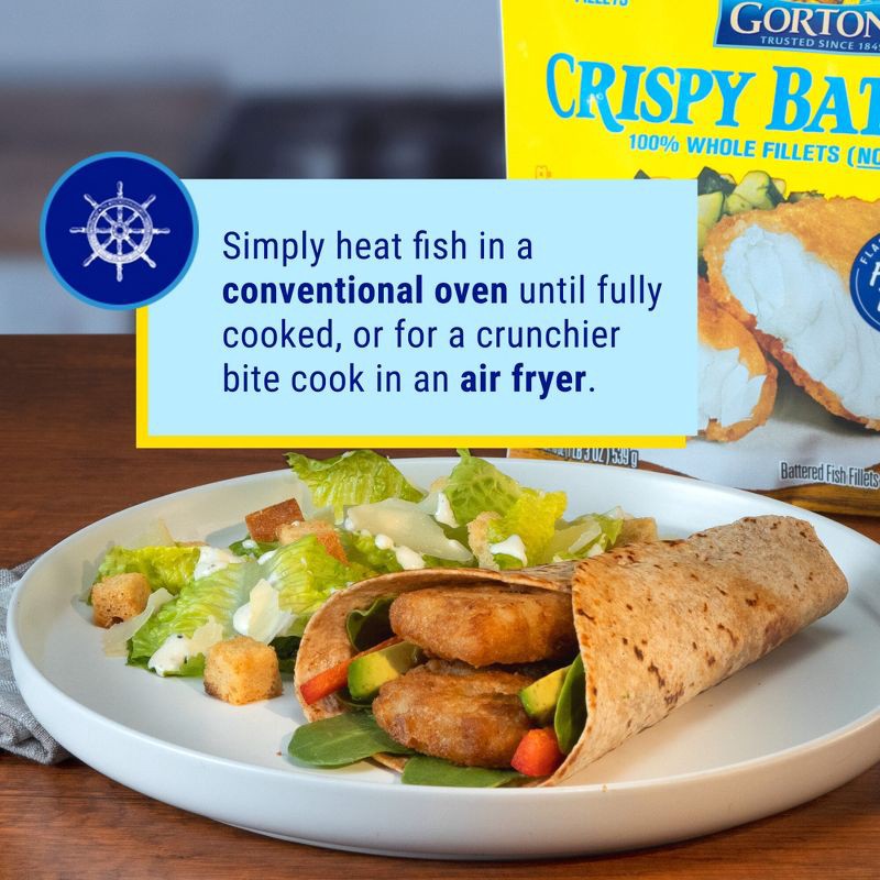 slide 4 of 6, Gorton's Crispy Battered Fish Fillets - Frozen - 19oz/10ct, 10 ct; 19 oz