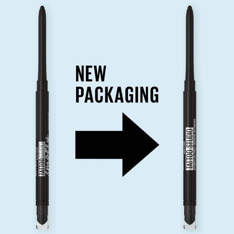 slide 7 of 9, Maybelline Tattoo Studio Automatic Gel Pencil Waterproof Eyeliner - 10 Pitch Black - 0.01oz, 0.01 oz